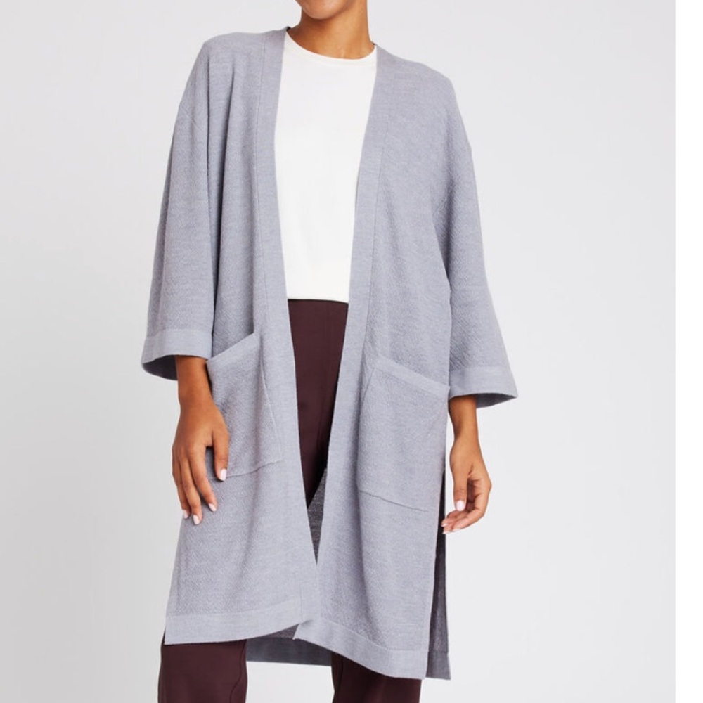Long cardigan, Marino wool!